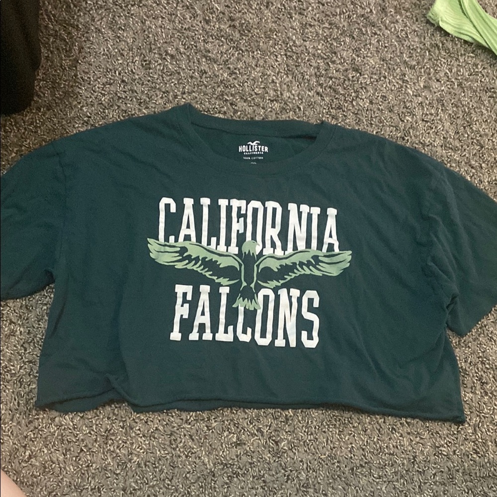 Hollister Dark Green California Falcons Tee